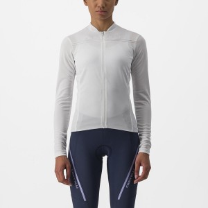 Castelli ANIMA 4 LONG SLEEVE Naisten Pelipaita Valkoinen | OKHD-54678