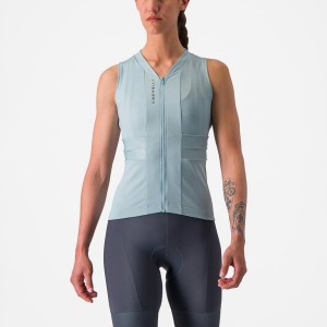 Castelli ANIMA 4 SLEEVELESS Naisten Pelipaita Sininen Tummanharmaat Sininen | KOJQ-62731