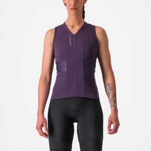 Castelli ANIMA 4 SLEEVELESS Naisten Pelipaita Violetit Valkoinen | VUHY-38642