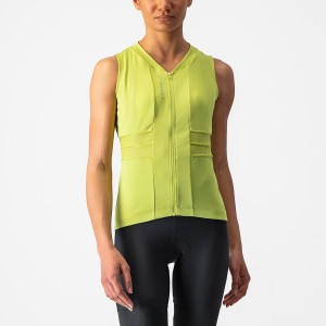 Castelli ANIMA 4 SLEEVELESS Naisten Pelipaita Vaaleanvihreä | VZAL-09765