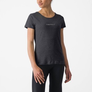 Castelli CASTELLI CLASSICO W TEE Naisten Casual Mustat | NYQS-15328