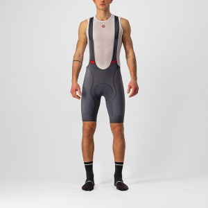 Castelli COMPETIZIONE Miesten Bib Shortsit Tummanharmaat | WGSN-53481