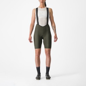 Castelli ESPRESSO W DT Naisten Bib Shortsit Syvä Vihreä | XKRO-05639