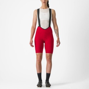 Castelli ESPRESSO W DT Naisten Bib Shortsit Punainen | UFPS-83162