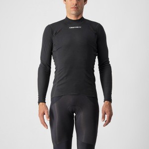 Castelli FLANDERS WARM LONG SLEEVE Miesten Base Layer Mustat | EJVP-70841