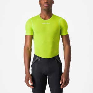 Castelli PRO MESH 2.0 SHORT SLEEVE Miesten Base Layer Vaaleanvihreä | DZYW-60827