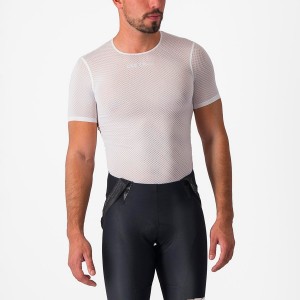 Castelli PRO MESH 2.0 SHORT SLEEVE Miesten Base Layer Valkoinen | OPEC-26095