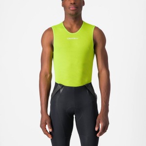 Castelli PRO MESH 2.0 SLEEVELESS Miesten Base Layer Vaaleanvihreä | EVZF-36728