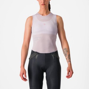 Castelli PRO MESH W SLEEVELESS Naisten Base Layer Violetit Valkoinen | BFLZ-52816