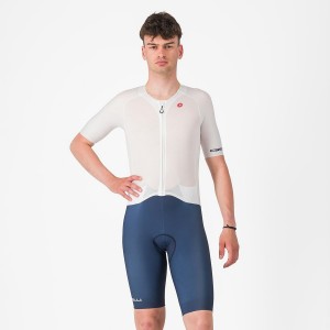 Castelli SANREMO BTW X2 Miesten Speedsuit Valkoinen Sininen | VKYZ-49063