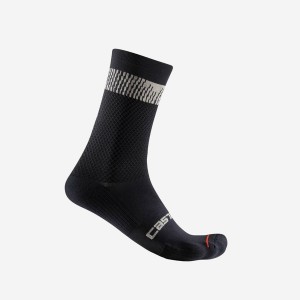 Castelli UNLIMITED 18 Miesten Sukat Mustat Hopea | ZWKJ-43605