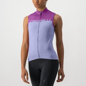 Castelli VELOCISSIMA SLEEVELESS Naisten Pelipaita Violetit Valkoinen | JPZG-59213