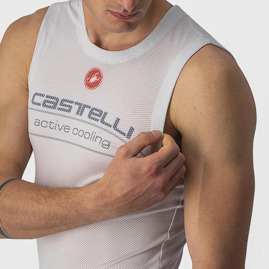 Castelli ACTIVE COOLING SLEEVELESS Miesten Base Layer Hopea Harmaat | PGZB-58790