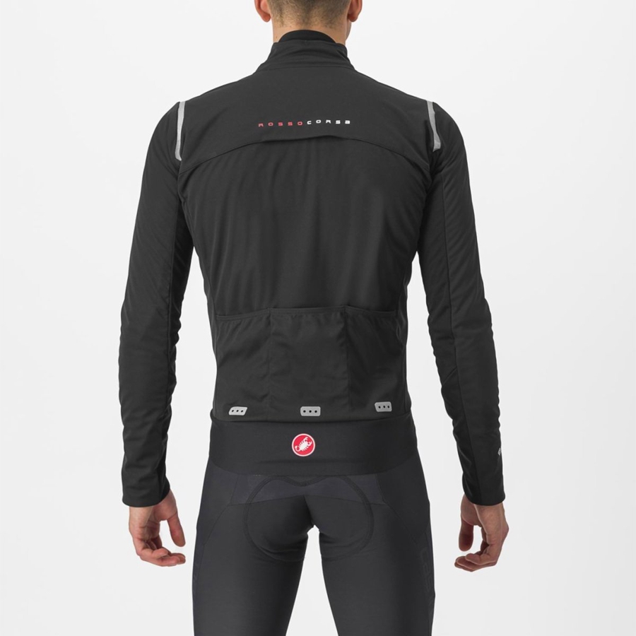 Castelli ALPHA DOPPIO ROS Miesten Takit Mustat Hopea Tumman | KGXR-41738