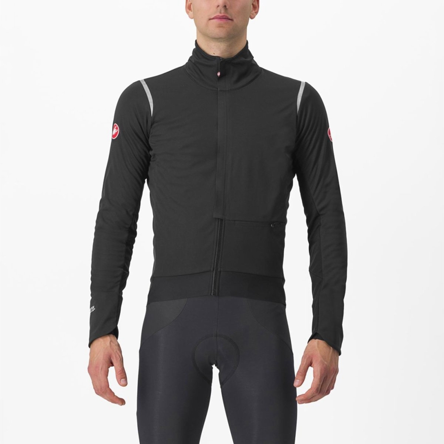 Castelli ALPHA DOPPIO ROS Miesten Takit Mustat Hopea Tumman | KGXR-41738