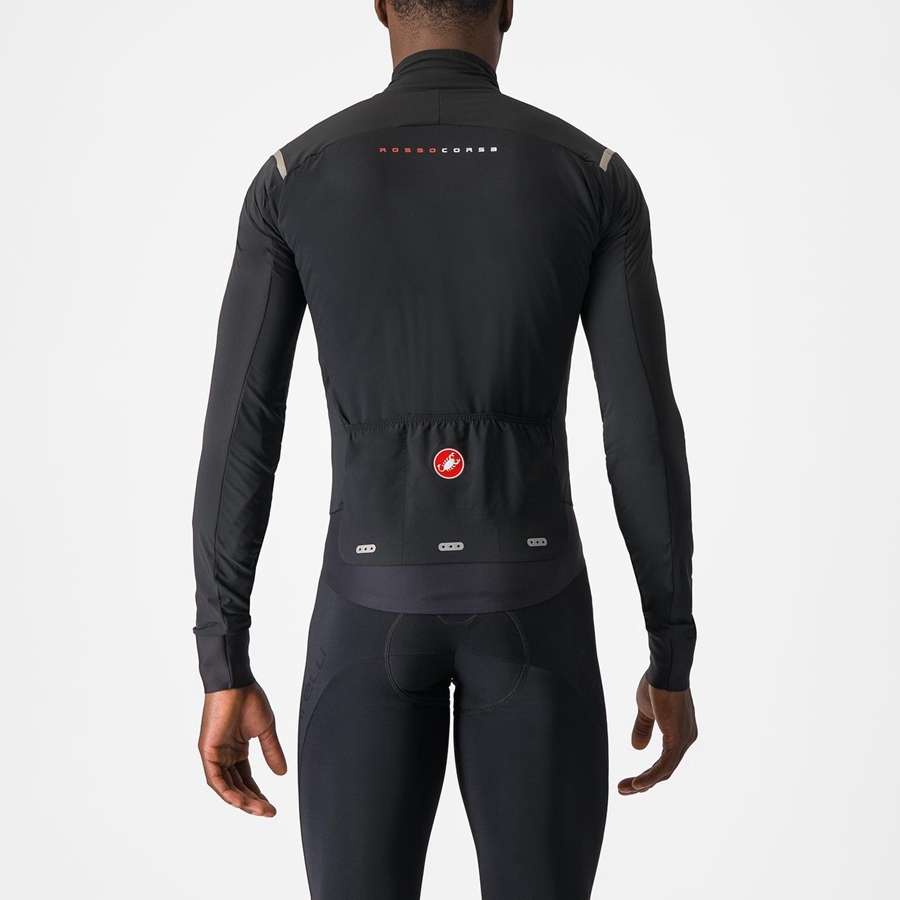 Castelli ALPHA FLIGHT ROS Miesten Takit Mustat Hopea Tumman | PDUN-50821