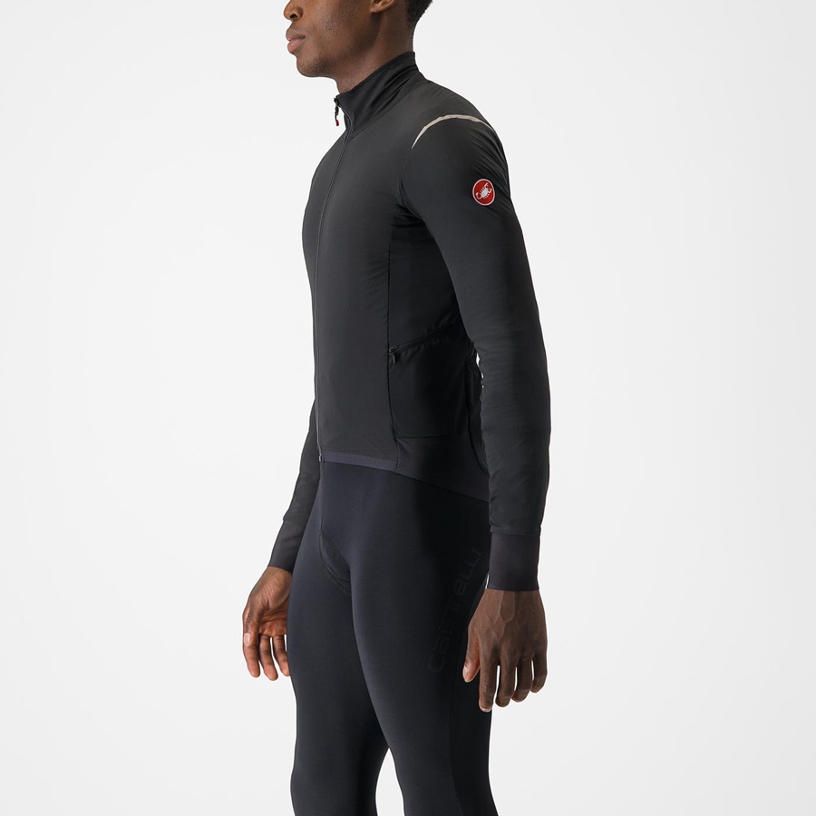 Castelli ALPHA FLIGHT ROS Miesten Takit Mustat Hopea Tumman | PDUN-50821