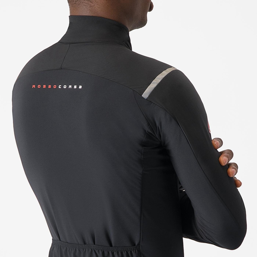 Castelli ALPHA FLIGHT ROS Miesten Takit Mustat Hopea Tumman | PDUN-50821