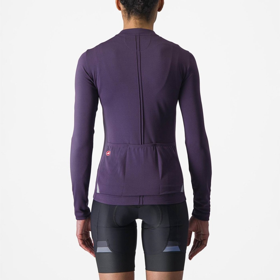 Castelli ANIMA 4 LONG SLEEVE Naisten Pelipaita Violetit | WZTH-57341