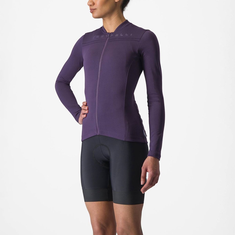 Castelli ANIMA 4 LONG SLEEVE Naisten Pelipaita Violetit | WZTH-57341