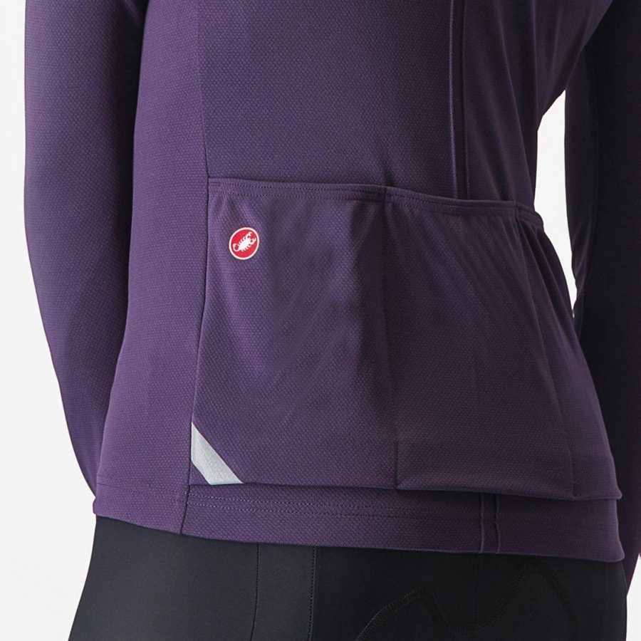 Castelli ANIMA 4 LONG SLEEVE Naisten Pelipaita Violetit | WZTH-57341