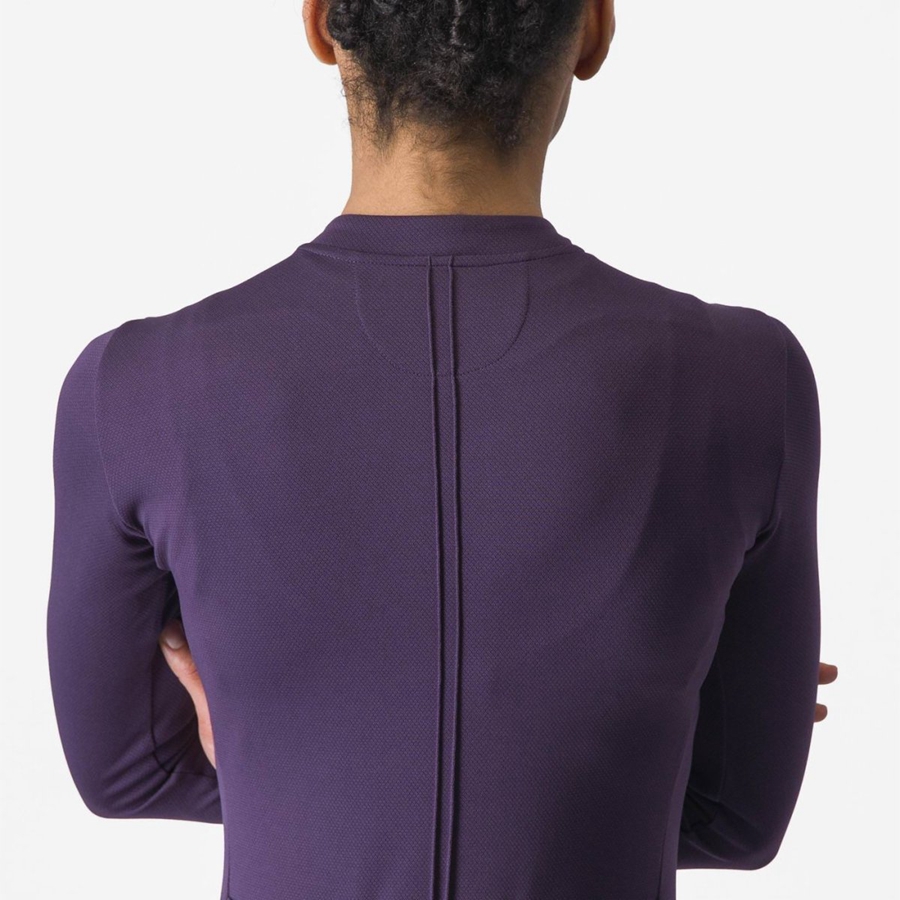 Castelli ANIMA 4 LONG SLEEVE Naisten Pelipaita Violetit | WZTH-57341