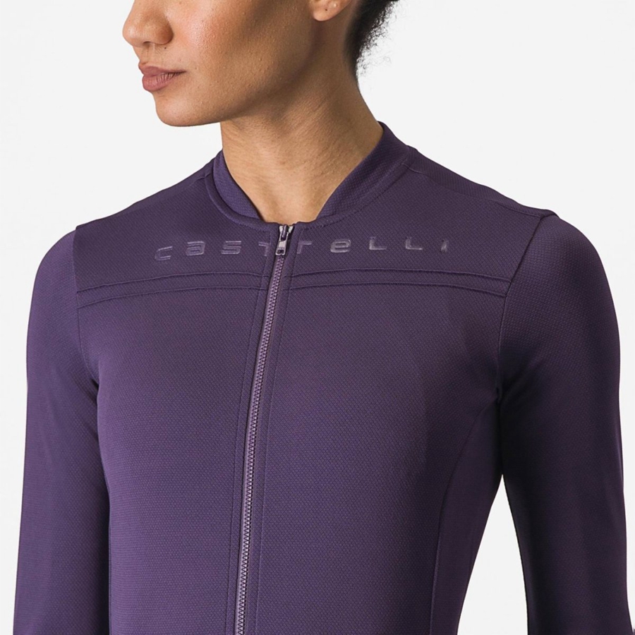 Castelli ANIMA 4 LONG SLEEVE Naisten Pelipaita Violetit | WZTH-57341