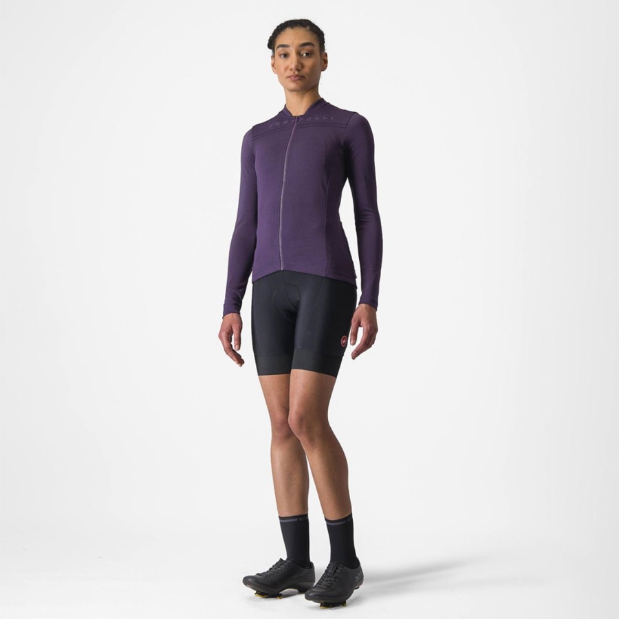 Castelli ANIMA 4 LONG SLEEVE Naisten Pelipaita Violetit | WZTH-57341