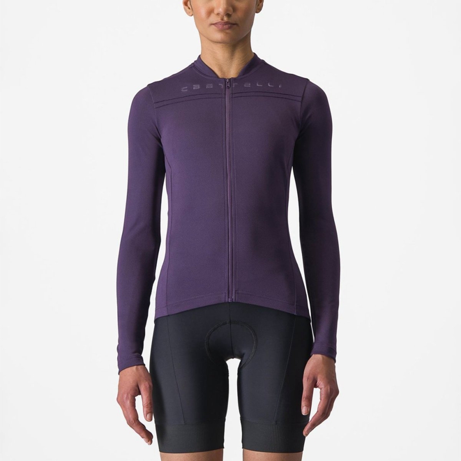 Castelli ANIMA 4 LONG SLEEVE Naisten Pelipaita Violetit | WZTH-57341