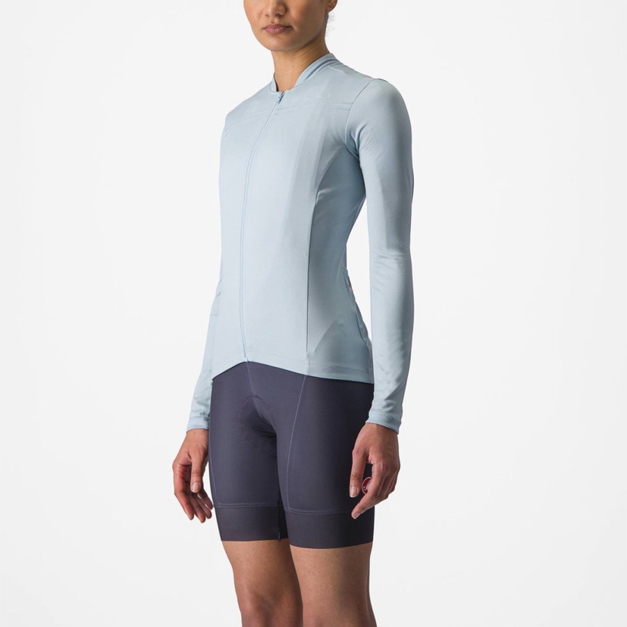 Castelli ANIMA 4 LONG SLEEVE Naisten Pelipaita Sininen | QKXY-39748