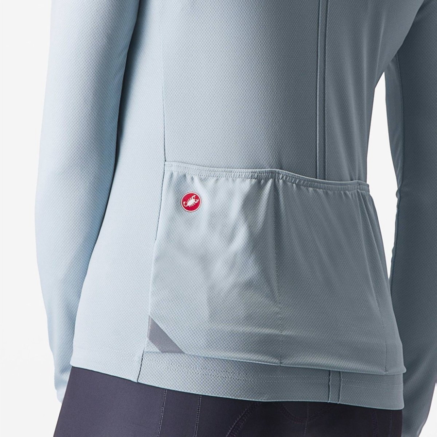 Castelli ANIMA 4 LONG SLEEVE Naisten Pelipaita Sininen | QKXY-39748