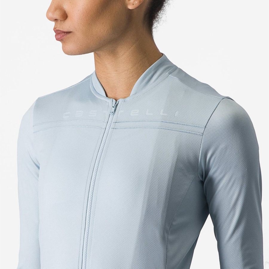 Castelli ANIMA 4 LONG SLEEVE Naisten Pelipaita Sininen | QKXY-39748