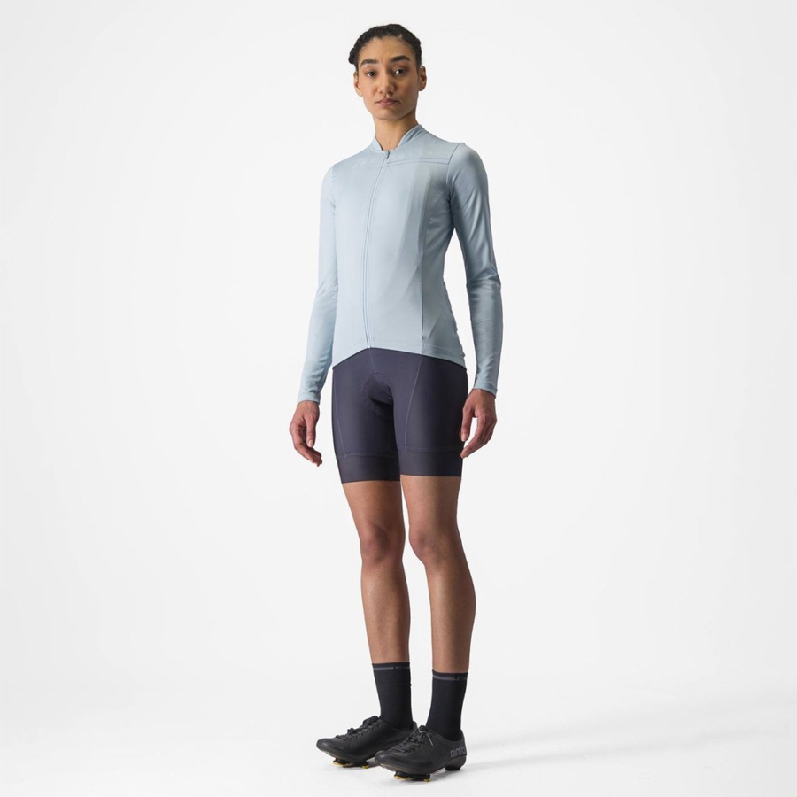 Castelli ANIMA 4 LONG SLEEVE Naisten Pelipaita Sininen | QKXY-39748