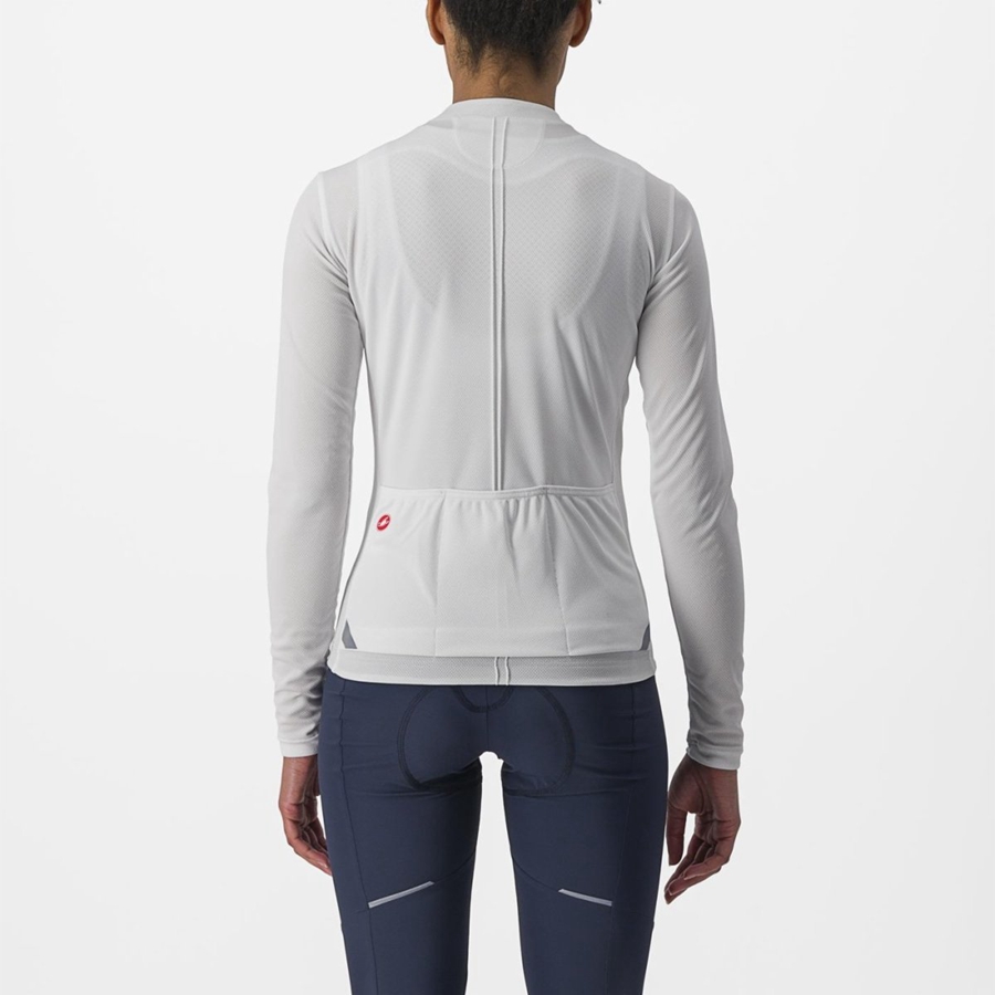 Castelli ANIMA 4 LONG SLEEVE Naisten Pelipaita Valkoinen | OKHD-54678