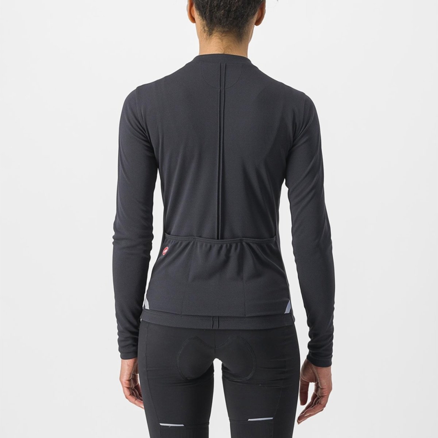 Castelli ANIMA 4 LONG SLEEVE Naisten Pelipaita Mustat | MIHA-78362