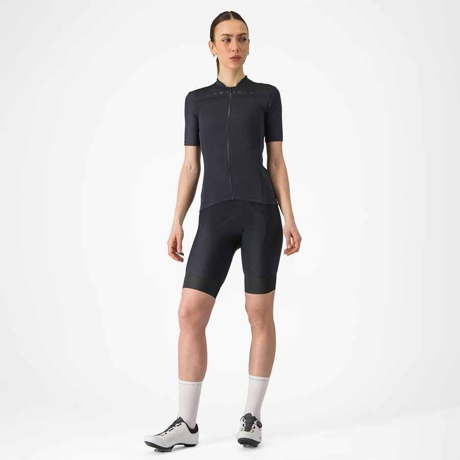 Castelli ANIMA 4 Naisten Pelipaita Mustat | FIDM-68391