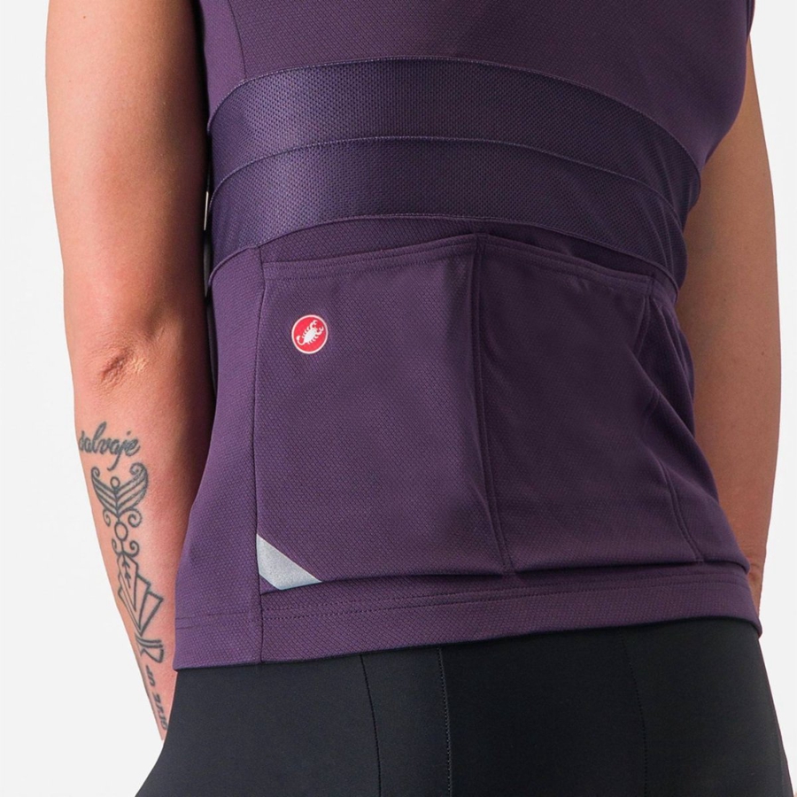 Castelli ANIMA 4 SLEEVELESS Naisten Pelipaita Violetit Valkoinen | VUHY-38642