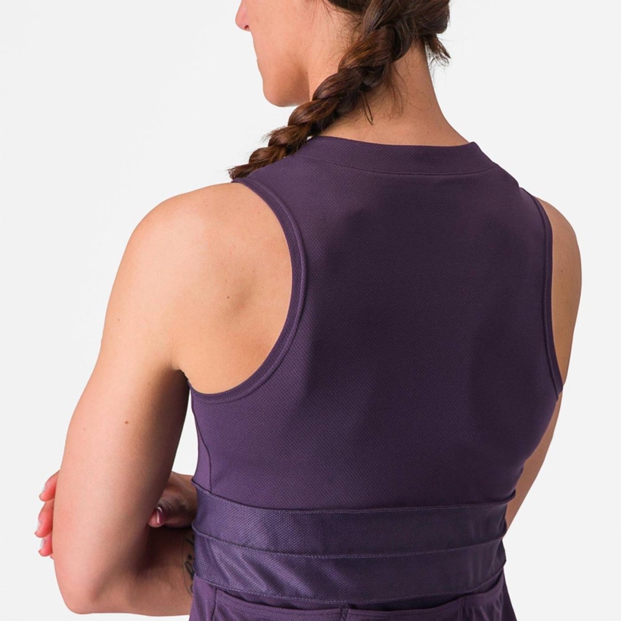 Castelli ANIMA 4 SLEEVELESS Naisten Pelipaita Violetit Valkoinen | VUHY-38642