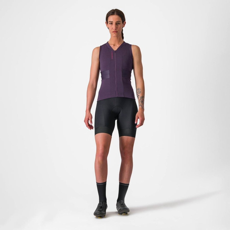 Castelli ANIMA 4 SLEEVELESS Naisten Pelipaita Violetit Valkoinen | VUHY-38642