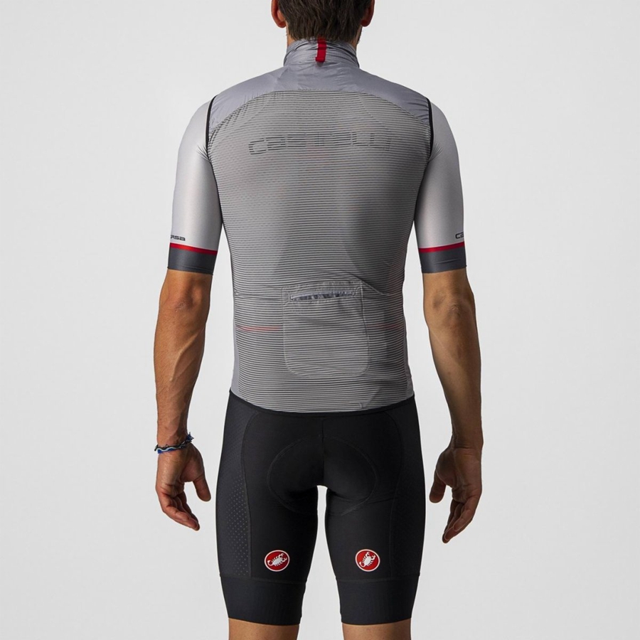 Castelli ARIA Miesten Liivi Hopea Harmaat | TDKM-28194