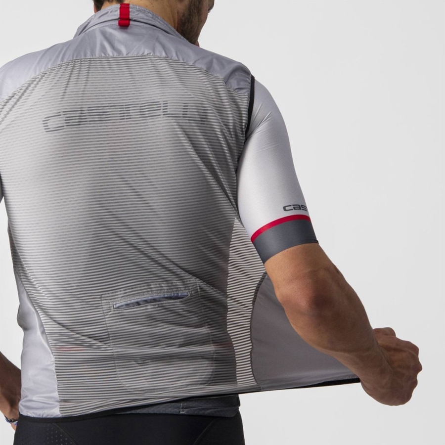 Castelli ARIA Miesten Liivi Hopea Harmaat | TDKM-28194