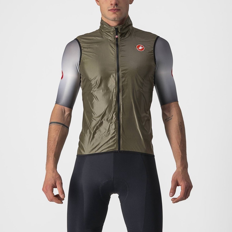 Castelli ARIA Miesten Liivi Ruskea | CULJ-14756