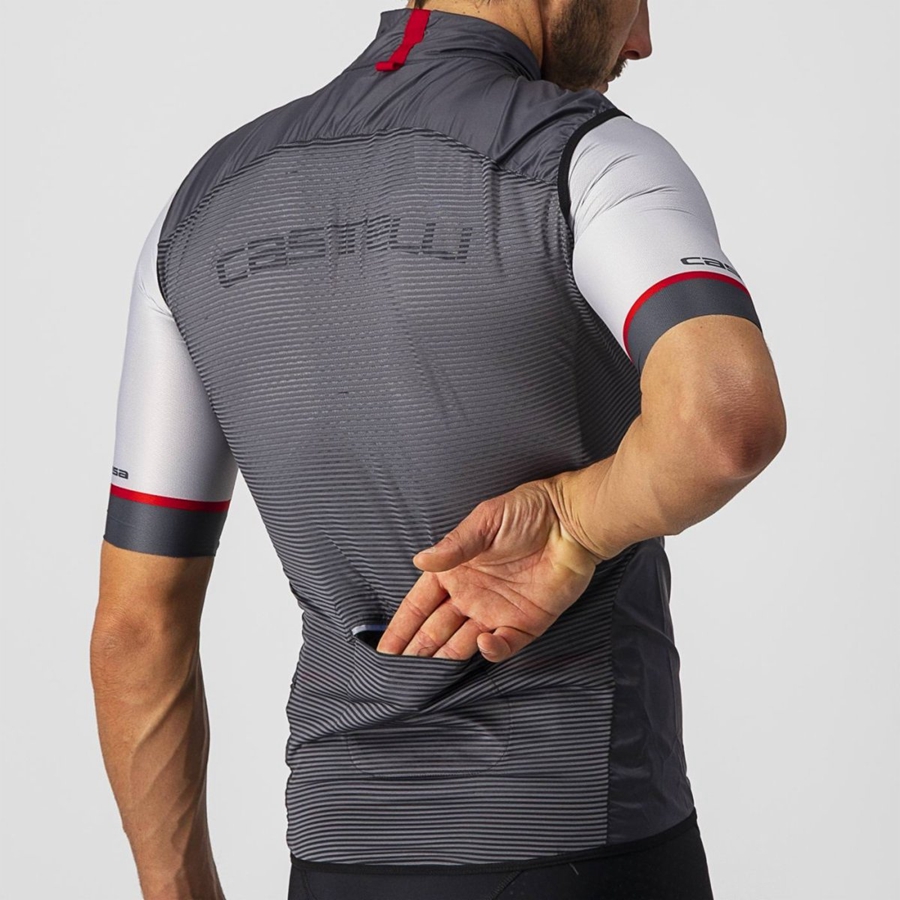 Castelli ARIA Miesten Liivi Tummanharmaat | ZQTA-64913