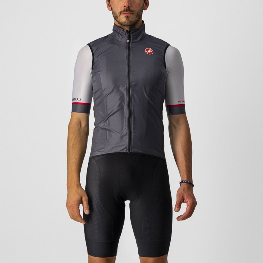 Castelli ARIA Miesten Liivi Tummanharmaat | ZQTA-64913