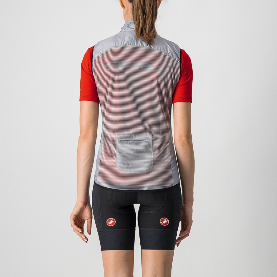 Castelli ARIA W Naisten Liivi Hopea Harmaat | UKQA-16934