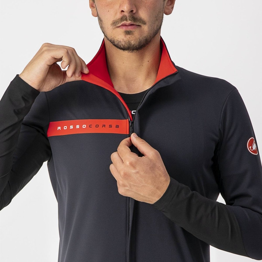 Castelli BETA RoS Miesten Takit Mustat Punainen | YZMT-38096