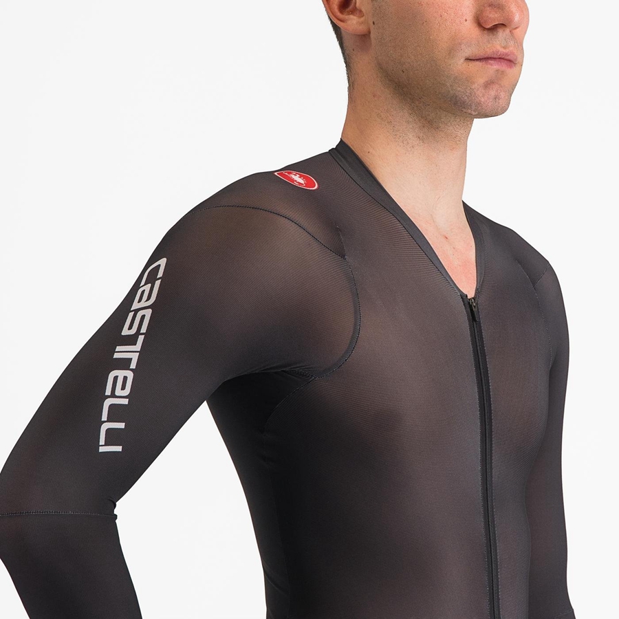 Castelli BODY PAINT 4.X Miesten Speedsuit Mustat | WMYG-85420