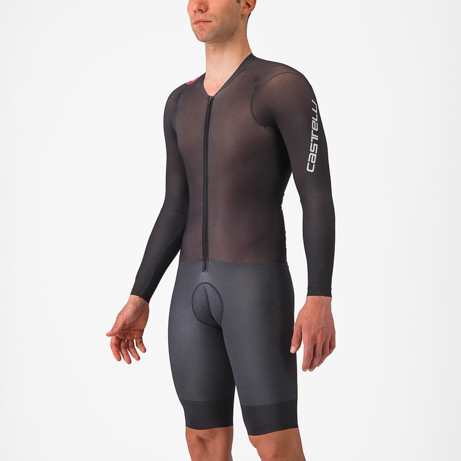 Castelli BODY PAINT 4.X Miesten Speedsuit Mustat | WMYG-85420