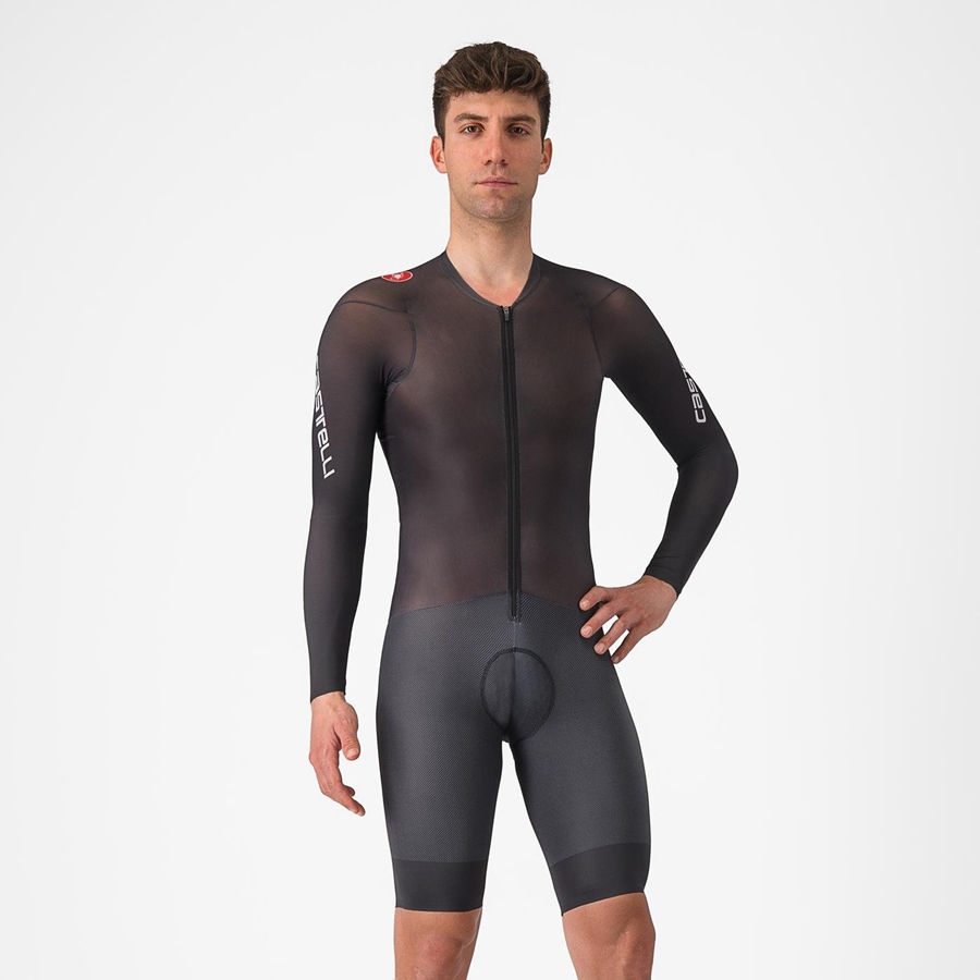 Castelli BODY PAINT 4.X Miesten Speedsuit Mustat | WMYG-85420