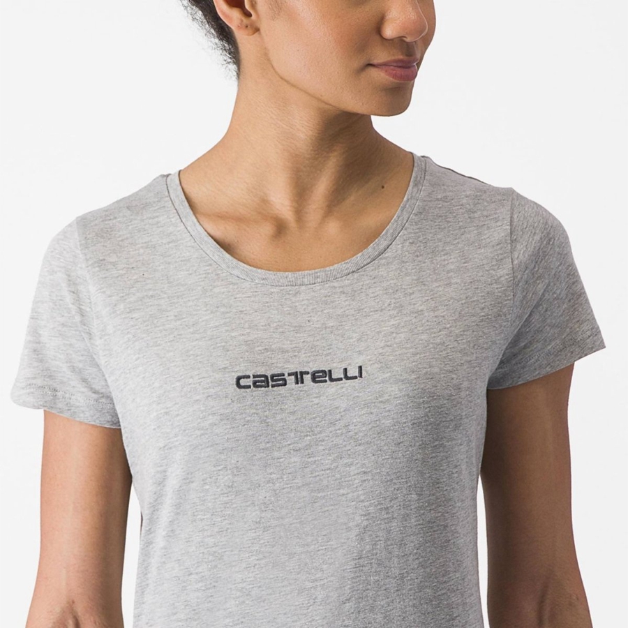 Castelli CASTELLI CLASSICO W TEE Naisten Casual Vaaleanharmaat | TEXV-83427